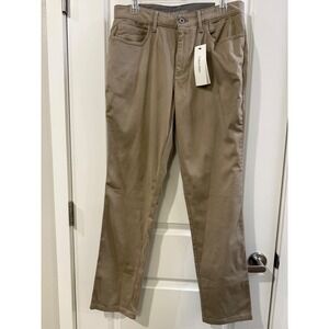 Calvin Klein Mens Slim Fit 5-Pocket Khaki Pants Tan W32 L32 New With Tags